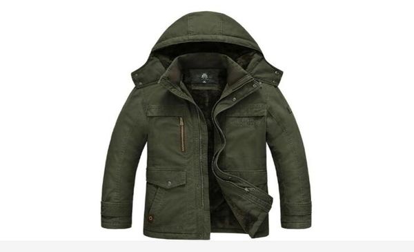 AFS JEEP Uomo Autunno Primavera Cappotto con cappuccio Cappello Staccabile in COTONE Uomo Giubbotti Manica lunga Stile militare Capispalla casual Taglie forti4930188