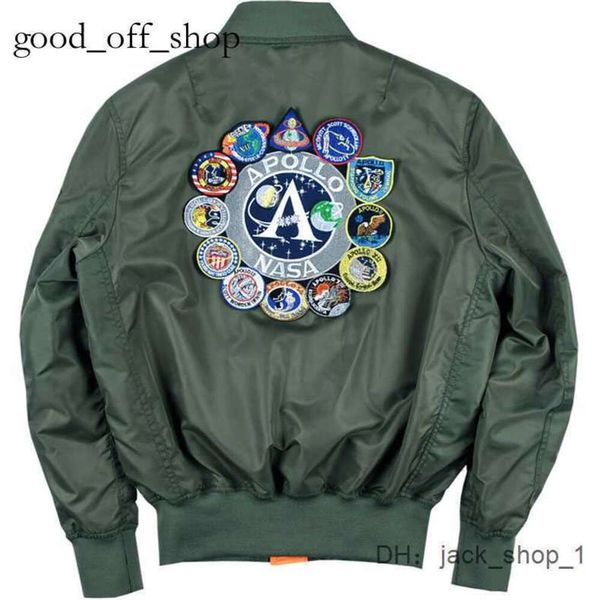 Giacca di design Giacca bomber sottile da uomo Dingdin NASA Apollo Edizione commemorativa Cappotto uniforme da baseball primavera autunno Pietra di alta qualità 66