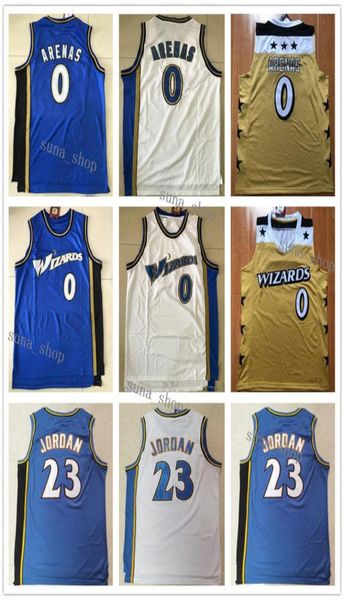 Мужские трикотажные изделия Gilbert Arenas 0 Баскетбольные синие, белые, желтые рубашки на заказ Любое имя Любой номер6582124