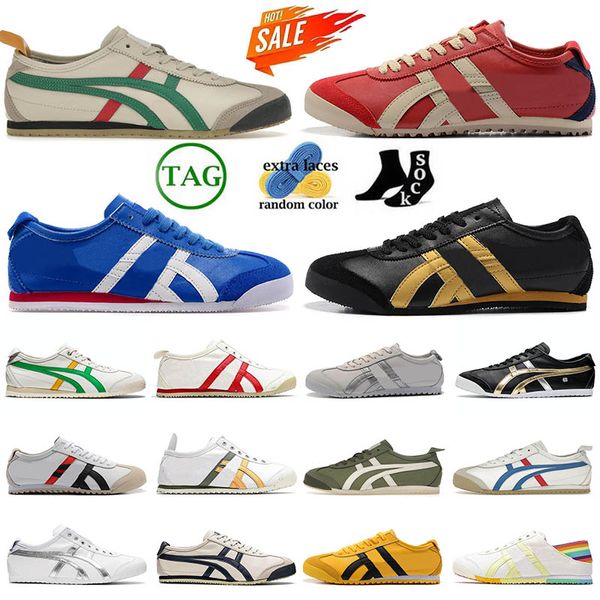 Scarpe firmate Onitsukass Platform Tiger Mexico 66 scarpe da uomo Scarpe da corsa da donna Argento Nero Bianco Betulla Beige Erba Verde Rosso Scarpe da ginnastica da uomo Scarpe da ginnastica da donna