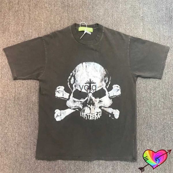 T-shirt da uomo Vintage Grey Skull Tee Uomo Donna Noing Wiout It Vertabrae T-shirt Crewne Manica corta Scheletro Toppsyolq