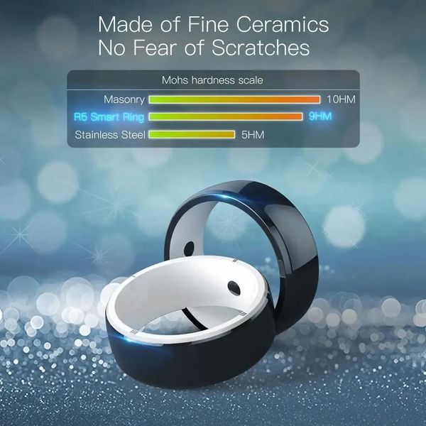 Anello RFID Smart Ring Condivisione disco wireless NFC da 128 GB per smartphone R5 Smart Ring con 6 carte RFID integrate 2 pietre sanitarie 240110