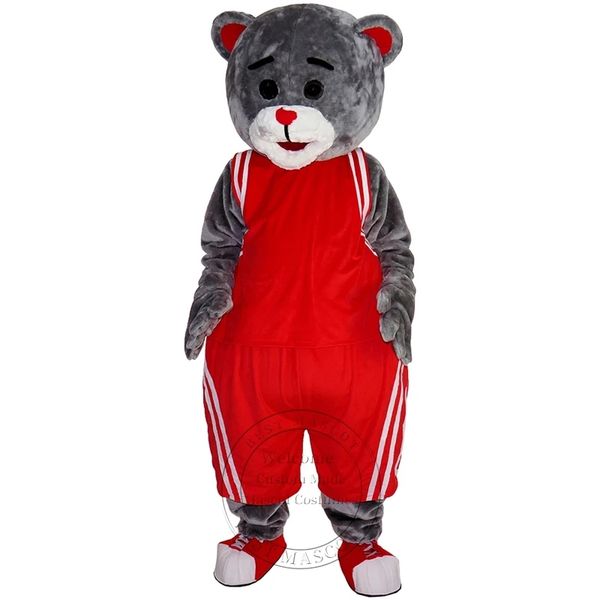 Halloween super bonito esporte urso mascote traje para festa personagem dos desenhos animados mascote venda frete grátis suporte personalização