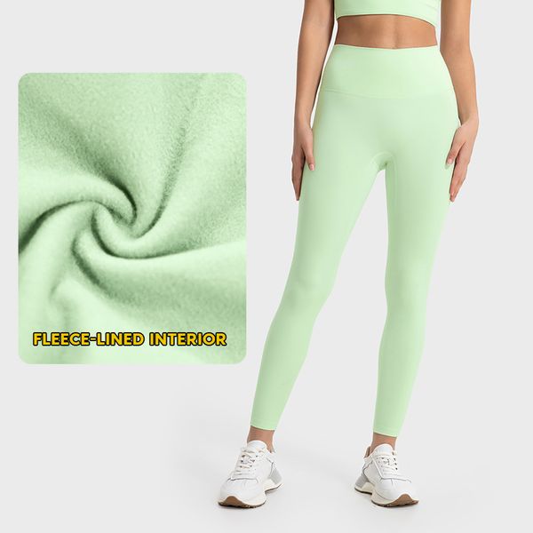 Caldi vestiti da yoga Palestra Allenamento Collant da corsa Pantaloni sportivi a vita alta, Pantaloni da yoga da donna, Leggings da donna, Pantaloni da jogging in velluto Plus per l'autunno e l'inverno LU-MELUCK