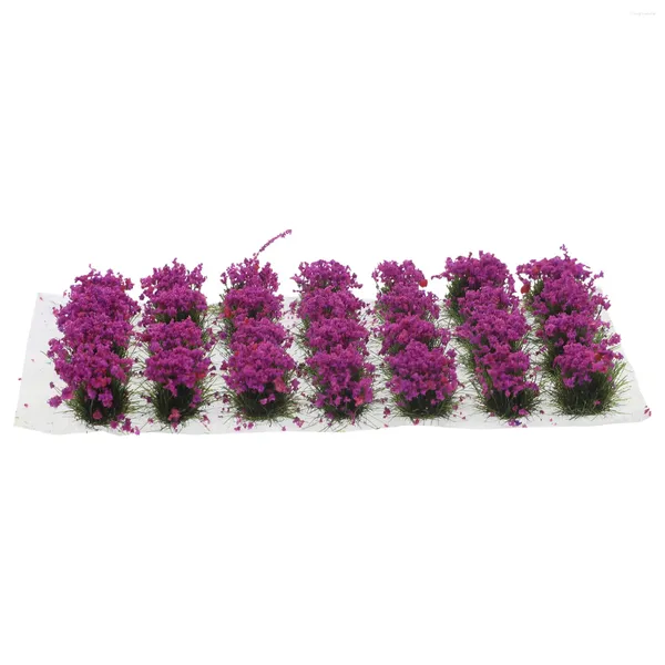 Flores decorativas conjunto de flores modelo bons presentes mini decorações de jardim resina a cor violeta