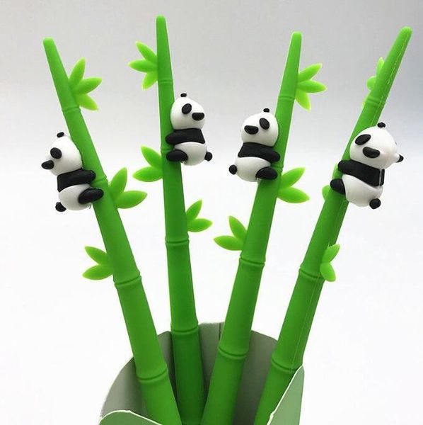 Cancelleria Simpatico Cartone Animato Grande Panda Bambù Altalena Penna Gel Scuola Moda Ufficio Kawaii Forniture Animali