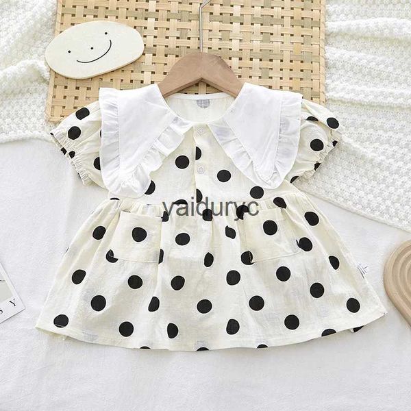 Mädchenkleider Sommer Baby Junge Strampler Mädchen Kleid Schwester jüngerer Bruder Zwillinge Kleidung Kleinkind Neugeborene Kurzarm Dot Overalls Outfits H2405081