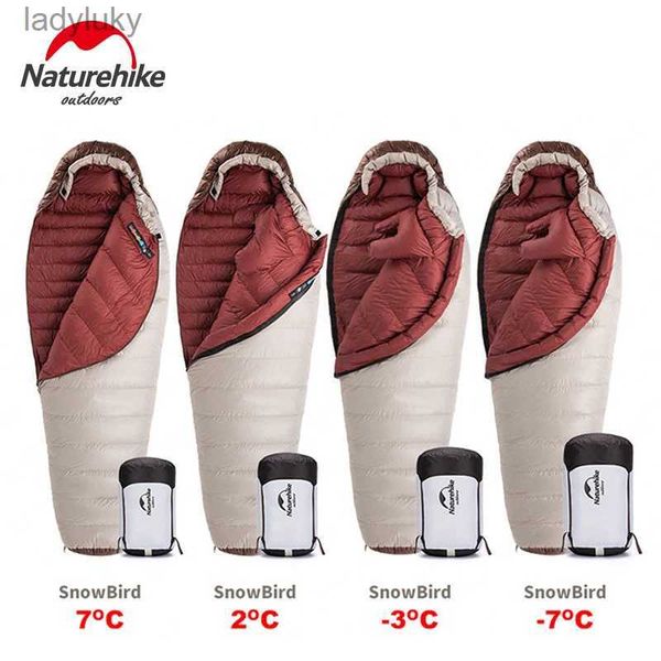 Спальные мешки Naturehike SnowBird Открытый Кемпинг Спальный мешок Сверхлегкий портативный 20D нейлоновый утиный пух Мумия Зимний спальный мешокL240111