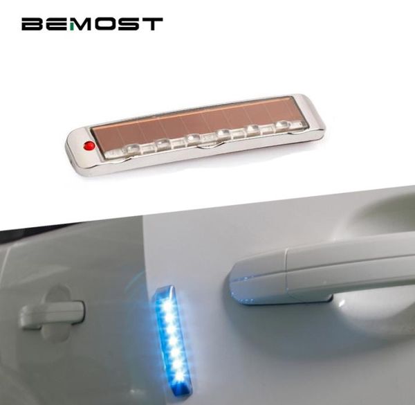 BEMOST Auto Solar Atmosfera Decorativa Lâmpada LED Luz Piscando Luz de Advertência Do Carro Borda Da Porta Faixa de Risco Adesivo Car Styling8562713