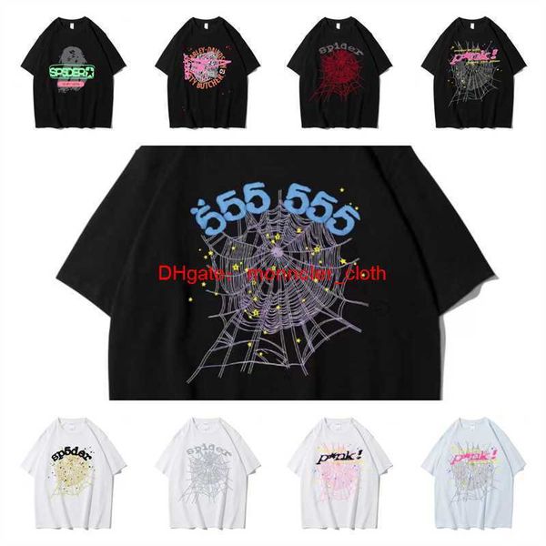 Young Thug 555 Sp5der Verano Vintage Camisetas de manga corta Hombre Camisetas de talla grande Mujer Camiseta de algodón Rock HipHop Rap Tops Camisetas de gran tamaño RT41