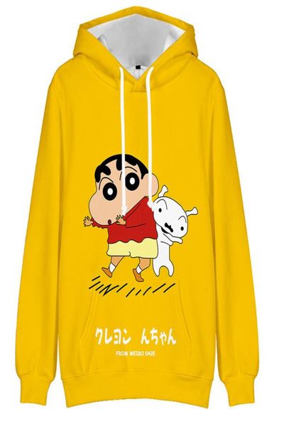 Moda anime crayon shinchan 3d hoodies masculino outono inverno moletom com capuz meninos meninas streetwear kid039s bonito topos5347483