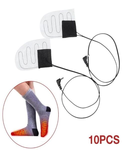 10PCS 5V2A USB Elektrische Socken Heizung Pad Heizung Socken Blatt Für Outdoor Skifahren Radfahren Angeln Heizung Pad Sheet8829755
