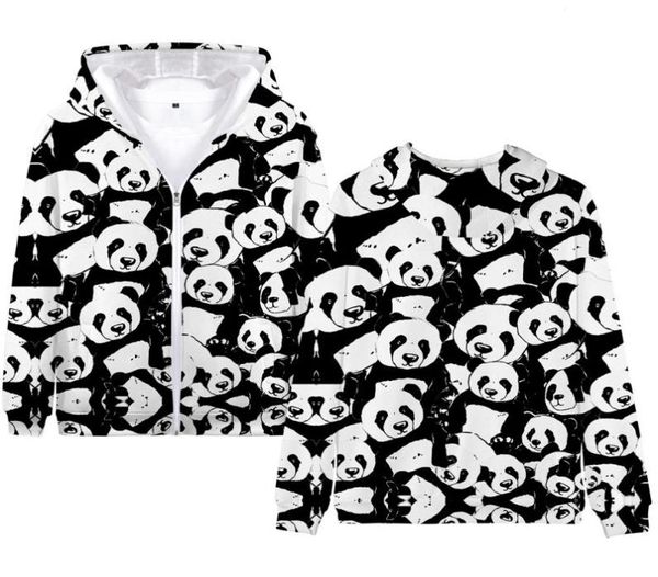 Men039s Hoodies Sweatshirts Panda 3D Baskı Hayvanları Sokak Giysesi Erkek Kadın Moda Büyük Boyu Zipper Up Hoodie Ceketler Çocuklar 7920745