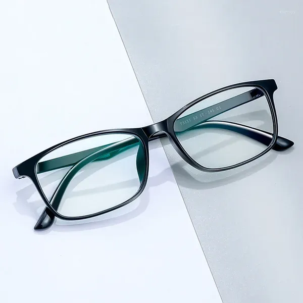 Montature per occhiali da sole Occhiali da vista da uomo TR90 8g Occhiali da donna Montatura Nero Miopia Filtro Luce blu Ipermetropia Progressiva Rettangolo ottico