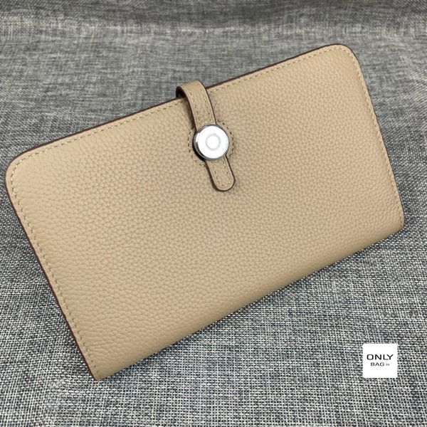 Spiegelqualitätsbrieftasche Epsom-Kalbsleder Damen Herren Clutch-Geldbörsen Einzelbrieftaschen Damen Herren lange klassische Geldbörse mit orangefarbener Box-Karte