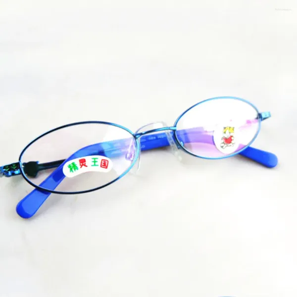 Montature per occhiali da sole EAGWOO Occhiali da vista per bambini in metallo 44 mm di larghezza Boy Girl Baby Suitale Naselli in silicone Super Light Blue Viola Argento Rosso