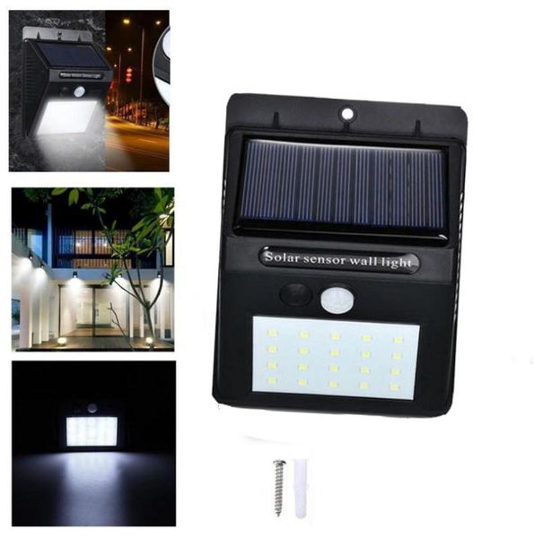 Solarlamp Bewegingssensor Wandlamp 20Led 30Led Buitenbeveiligingsverlichting Draadloos voor Tuin Patio Yard Deck Garage Hek4755614