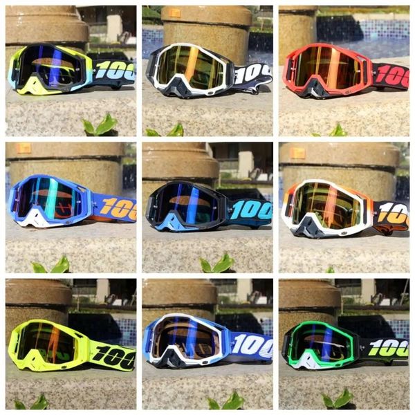 Óculos novos 100 homens óculos de equitação enduro antifog ciclismo moto bicicleta da sujeira mx mtb equitação hd lente espelhada motocross