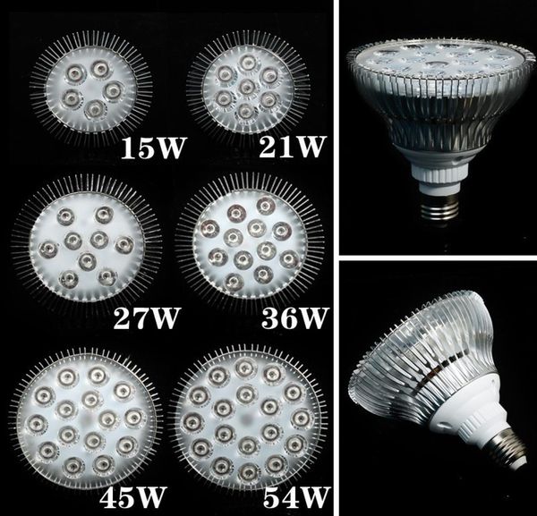 1x espectro completo led crescer luzes 21w 27 36 45 54 e27 led crescer lâmpada par 38 30 lâmpada para flor planta hidroponia sistema crescer caixa 9315687