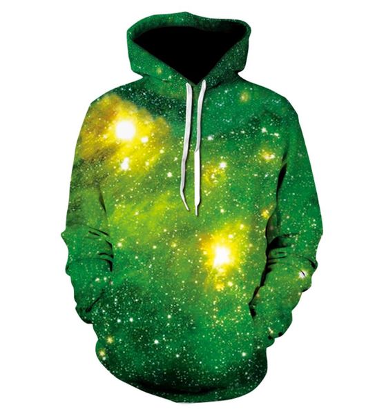 Uzay 2018 Galaxy 3D Sweatshirts Erkek Hoodies Baskı Yıldız Bulutsusu Gevşek Kapşonlu Kapüşonlu Top5859665