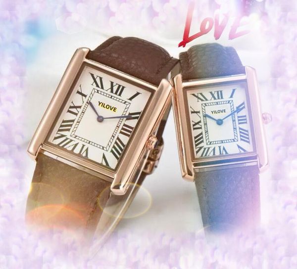 Casal Mulheres Quartzo Moda Mens Relógio Automático Namoro Homens Quadrado Preto Branco Dial Relógio Ultra Fino Homem Presentes Pulseira Relógio de Pulso Montre De Luxe