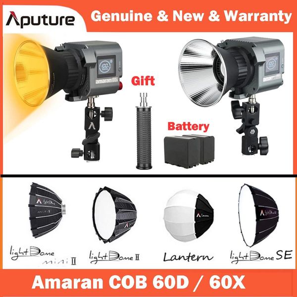 Aksesuarlar Aputure Amaran 60X 60D Studio Led Video Işık Bicolor 2700K6500K 80W Taşınabilir Açık Işık Fotoğraf Videosu Video