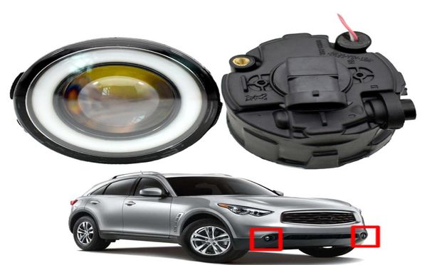 Infiniti için FX35 35L V6 20062012 Sis Fark PCS Styling Angel Göz Led Lens Ön Tampon Lambası 12V H111882758