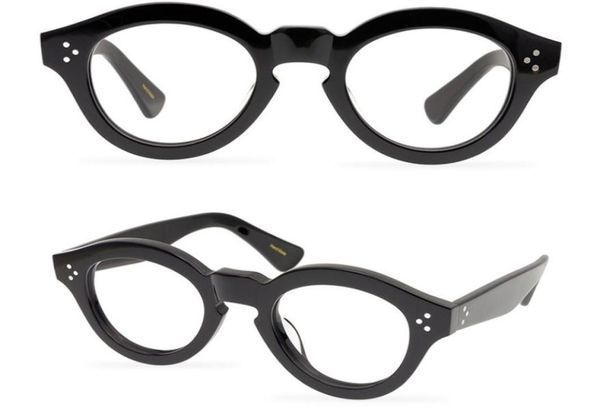 Armação de óculos ópticos masculinos, armações de óculos grossas, vintage, moda redonda, para mulheres, máscara artesanal, óculos de miopia 5484706