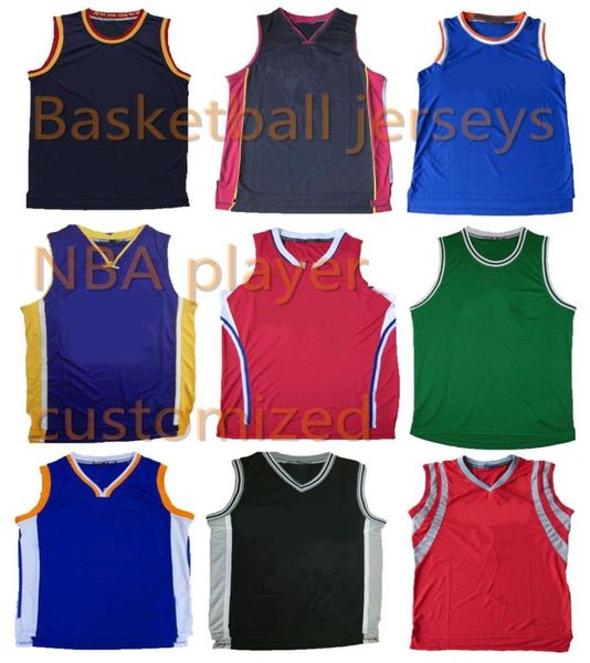 Una maglia da gioco cucita da basket giocatori personalizzati maglia premier ricamata da uomo maglie classiche rev 30 maglia usa squadra XXS8X4054900