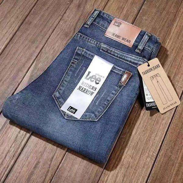 Jeans 2023 marca superior melhor preço conforto calças jeans retas calças de brim masculinas negócios casual elástico masculino calças de alta qualidade