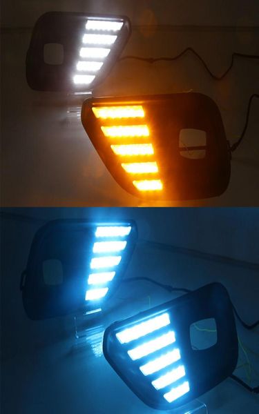 1 par led luz de circulação diurna acessórios do carro à prova dwaterproof água abs 12v drl nevoeiro lâmpada decoração para jeep cherokee 2019 20203657480