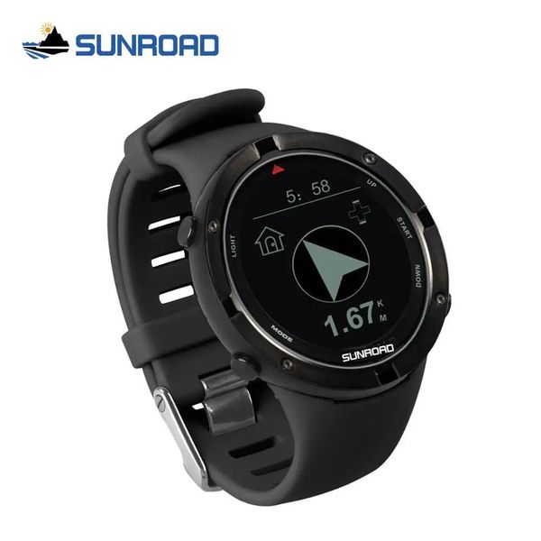 Dispositivos Sunroad Relógios Inteligentes GPS Esportes Relógios Frequência Cardíaca Altímetro Digital Relógio de Pulso Água À Prova D 'Água Carga USB Outdoor Swim Run