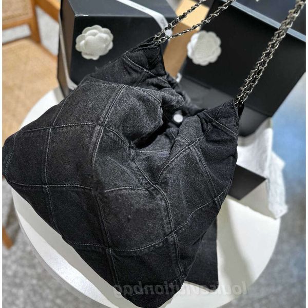 Bags French Gradient Denim Cowboy Drawstring Backpack Handle Tote Shopping Quilted Purse Large Capacity Sacoche Handbags