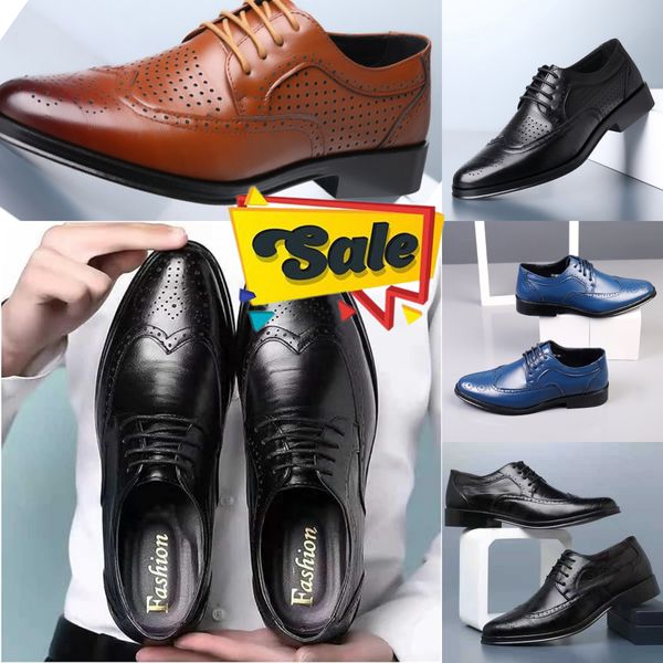 Zapatos de vestir a la moda novedosa para hombre, zapatos elegantes de cuero de microfibra de talla grande 38-47, zapatos formales Oxford para hombre