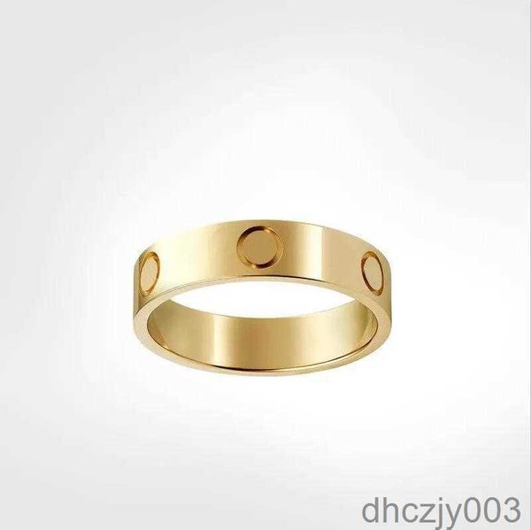 4 mm 5 mm 6 mm Titanstahl Silber Liebesring Modedesigner Männer und Frauen Roségold Silber Schmuckband mit Diamanten für Liebhaber Paar Ringe Geschenk 7KCT ZJJ LURC