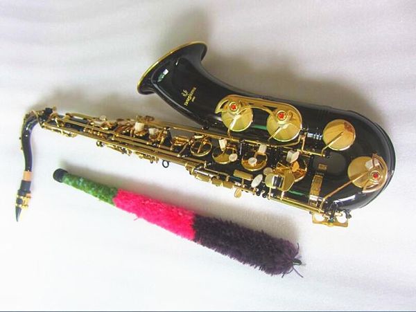 Nuovo marchio giapponese T-902 Sassofono tenore Strumenti musicali Tono Bb Chiave in oro nero Tubo in ottone Chiave dorata Sax con custodia