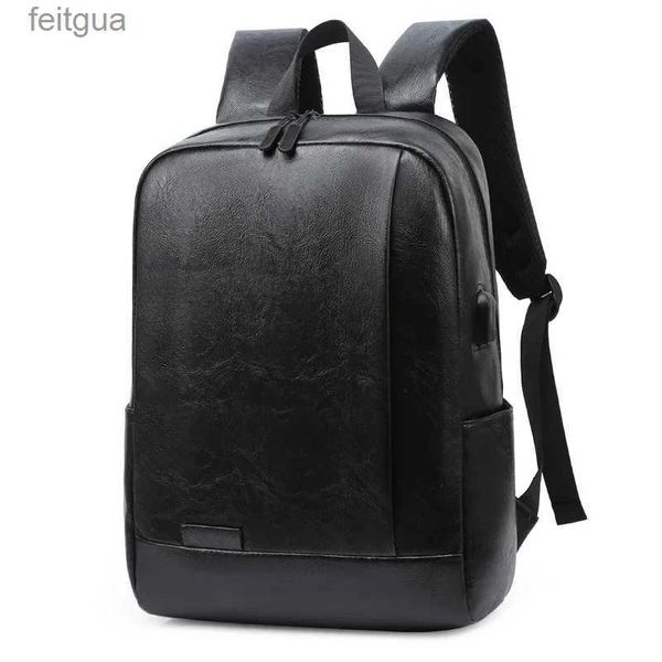 Capas para laptop Mochila à prova d'água Mochila para laptop Bolsa protetora anti-roubo Notebook 13,3 14 15,6 polegadas Capa PU para Macbook Air Pro HP Carregador USB Masculino YQ240111