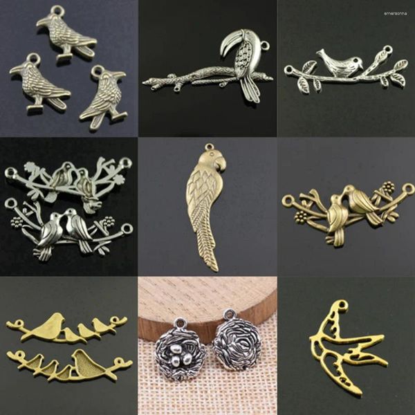 Charms Lot Vogel- und Zweig-Anhänger-Schmuck für Männer