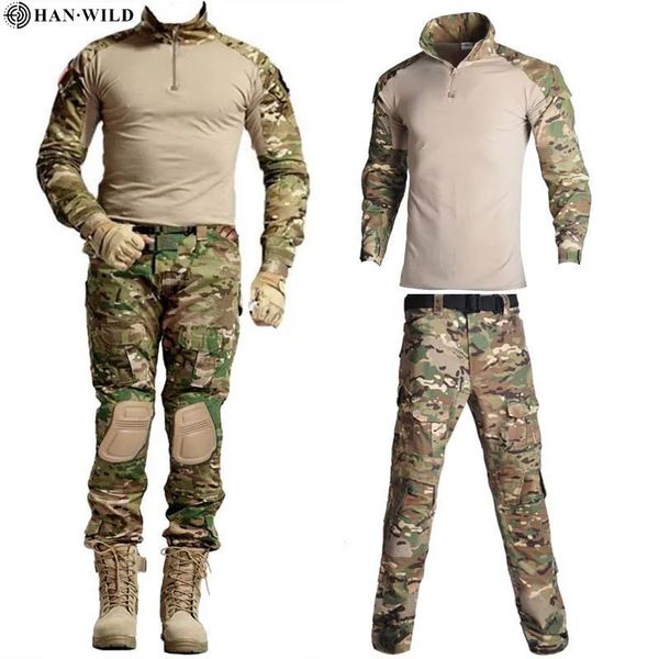 Tactical Suits Airsoft Paintball Men Military Clothing Combat Uniform Long Shirt Outdoor Hunting Suit Army Clothes Pants Pads 240110