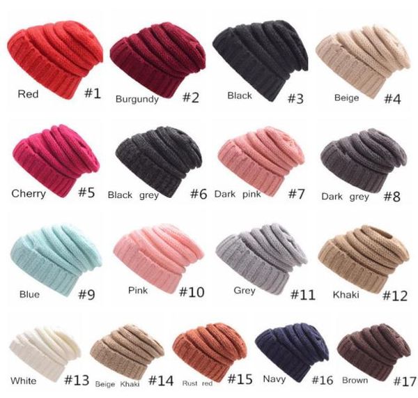 Beanies şapkalar örme kaput moda vizör kızlar kadınlar kış sıcak şapka örgü gorro şapka gündelik biyasası 17 renkler3462174