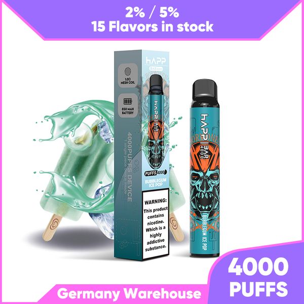 Happ Bar 4000 Vape 5000 Puffs saftige Aromen E-Zigarette schnelle Lieferung Großhandelspreis