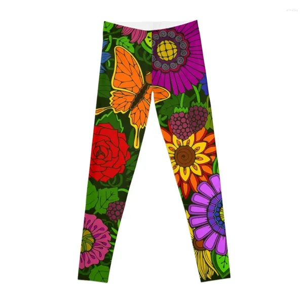 Calças ativas lindas botânicas florais arte leggings roupas de ginástica legging feminina