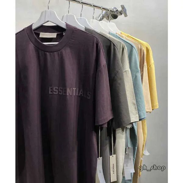 EssentialSweatshirts EssentialShoodie T-Shirts WX7K Erkek ve Kadın Moda T Shirt High Street Marka Ess Kısa Kol Koleksiyonu Çift Yıldızlar Aynı 259
