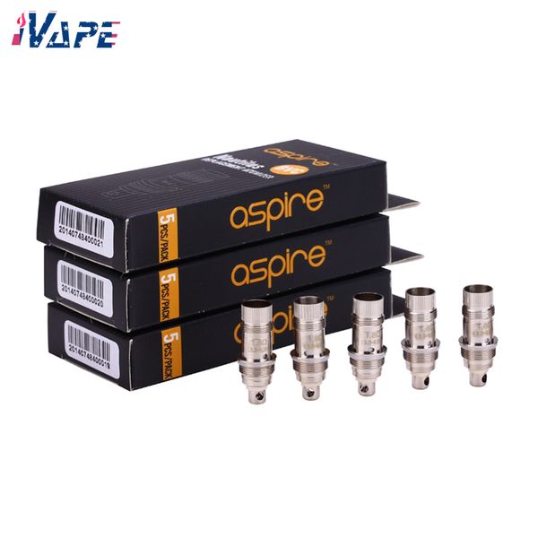 Bobina Aspire Nautilus BVC - Múltiplas opções de resistência 0,7 ohm / 1,6 ohm / 1,8 ohm para a série Nautilus - pacote de 5 unidades