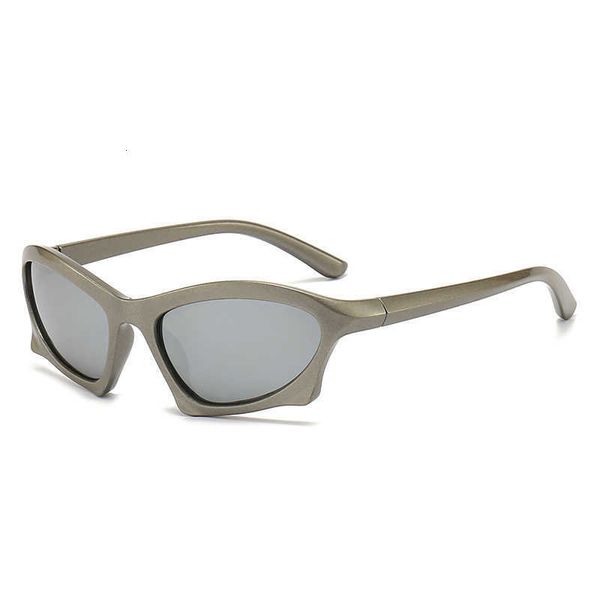 Designer-Sonnenbrillen der B-Familie, neue Y2K-Sonnenbrille mit unregelmäßigem großem Rahmen für Damen, Street-Po-Sonnenbrille für Herren, unregelmäßige Brille im Outdoor-Sport-Stil, RR9A