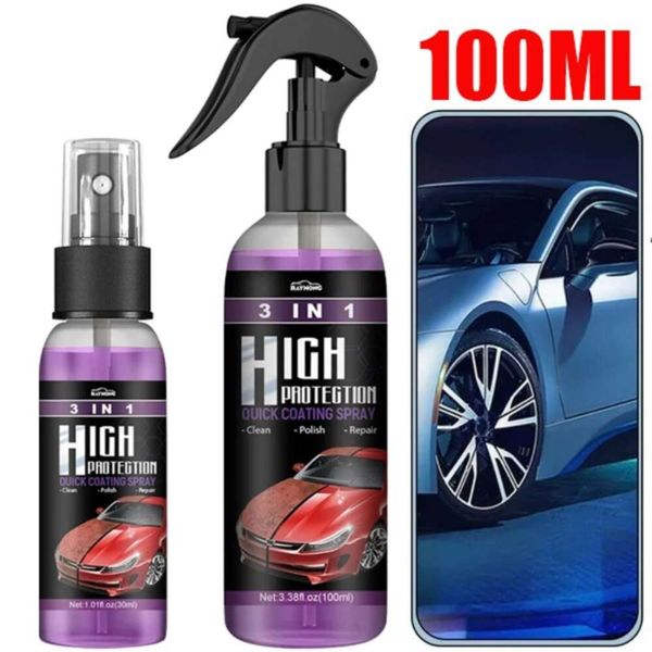 Novo 30/100ml spray de revestimento cerâmico do carro auto nano revestimento cerâmico polimento pulverização cera pintura do carro removedor de reparo de arranhões agente limpo