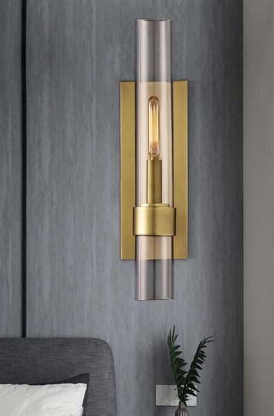 Modern Lüks Duvar Işıkları Nordic Cam Gölge Duvar Lambası Yatak Odası Oturma Odası Restoran Koridoru Işık Armatürleri LED SCONCES238502061