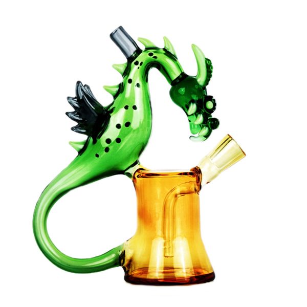 Bongos de vidro inebriantes Hookah / Cartoon Flying Dragon Recycler Glass Smoke Gun Tubo de água