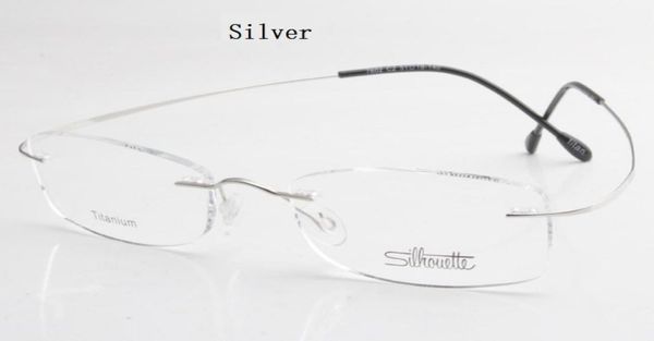 Роскошные брендовые силуэтные титановые оптические очки без оправы, без винтов, очки по рецепту с Bax 7864566