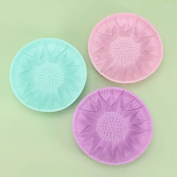 Stampi da forno Stampo per dessert Grande forma di girasole Pasticceria Cucina Torta Silicone (colori casuali)